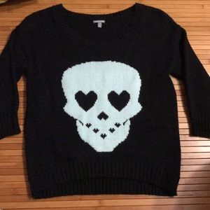 Skull knit sweater